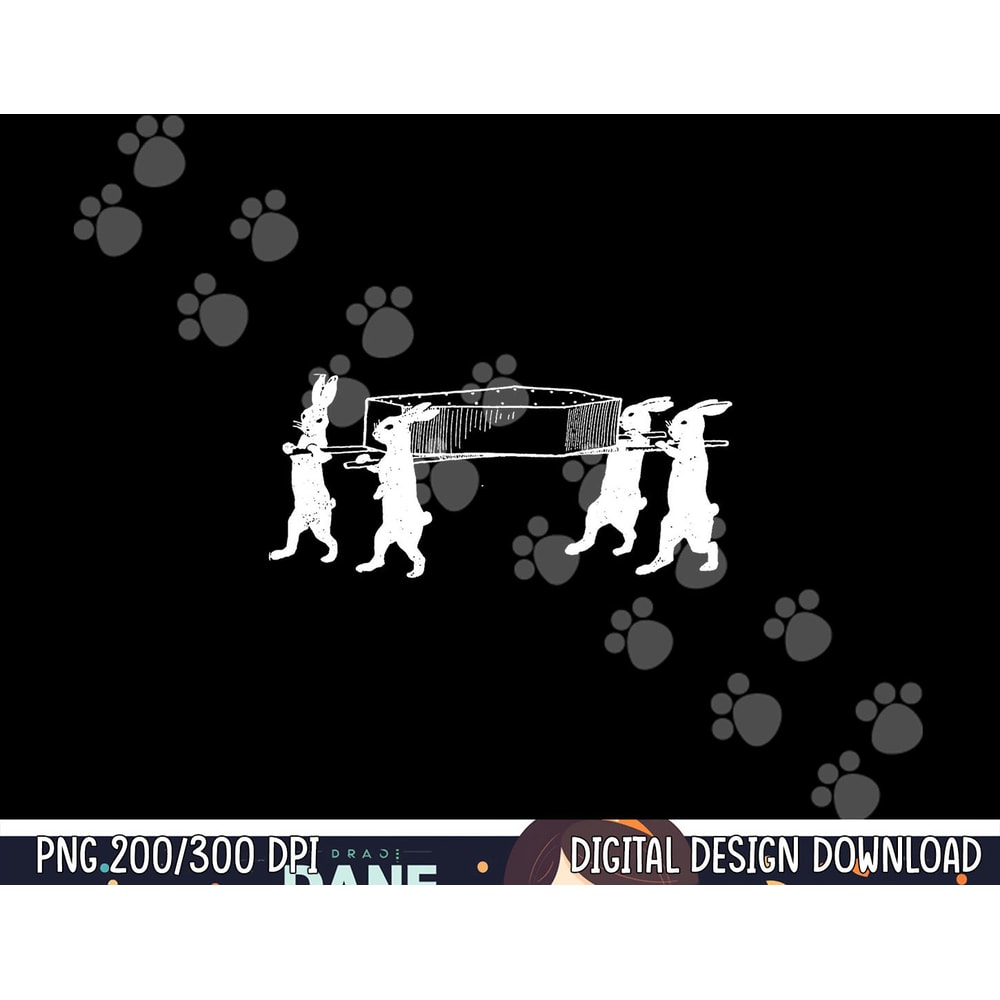 Funny Creepy Rabbits Carrying Coffin Casket Halloween Retro png, sublimation copy.jpg