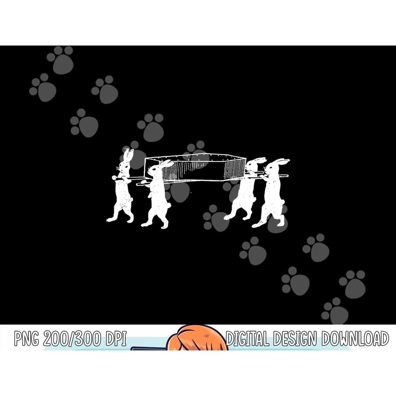 Funny Creepy Rabbits Carrying Coffin Casket Halloween Retro png, sublimation copy.jpg