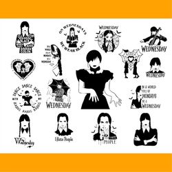 wednesday addams svg | wednesday addams print | wednesday addams shirt |  wednesday addams doll | wednesday addams png |