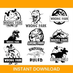 wrong park svg, jurassic park inspired svg, disneyland svg,trip svg,wrong park,wrong park dinosaur shirt,disneyland shir