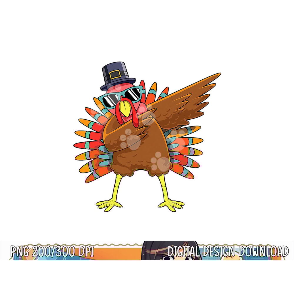 Funny Dabbing Turkey Dab Thanksgiving Boys Kids Men Pilgrim png, sublimation copy.jpg