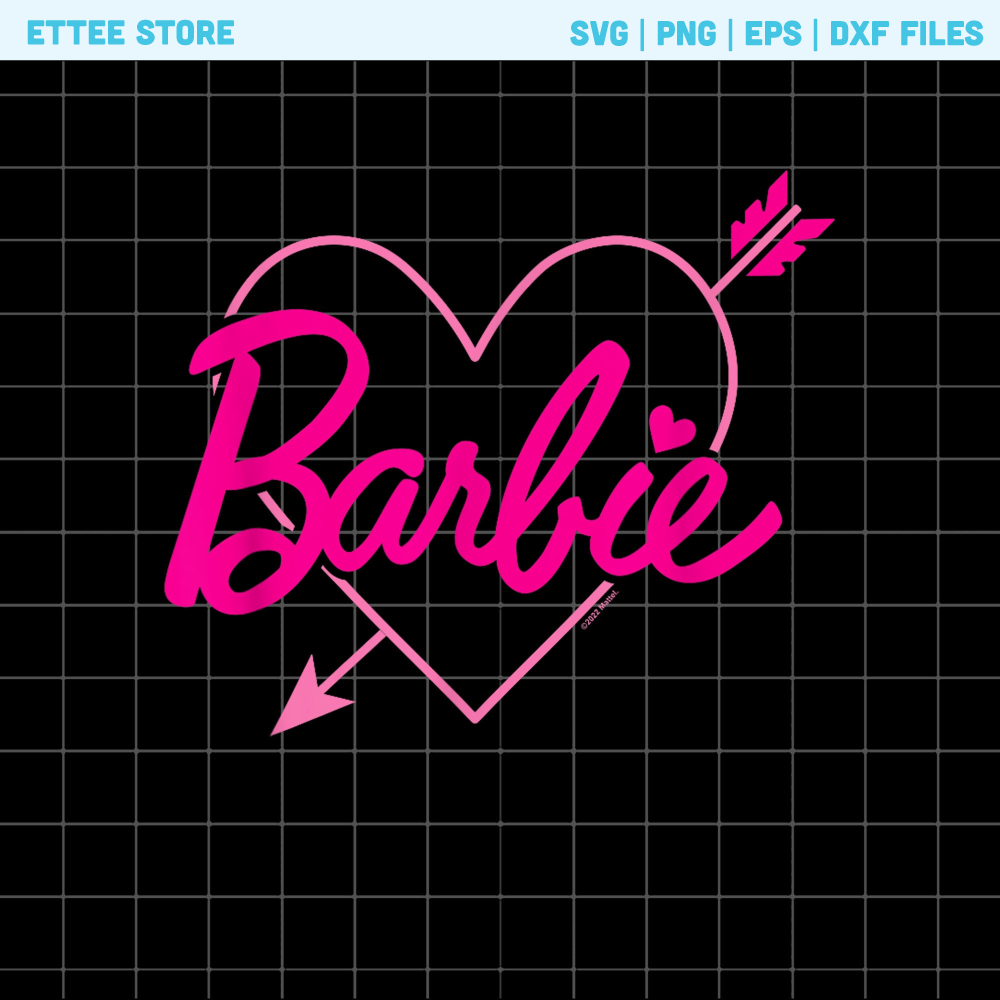 Barbie Heart Arrow Svg, Barbie Svg.jpg