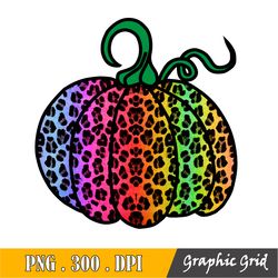 Colorful Leopard Pumpkin Png, Thanksgiving Png, Sublimation Designs Downloads, Png Files For Sublimation