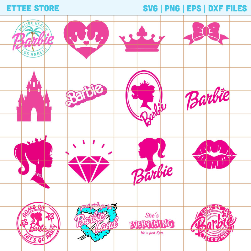 Layered PNG file, pink doll Digital cut files PNG, Girl png, PNG file for cricut , Layered png files, ,Clipart files, Instant Download - 1.jpg