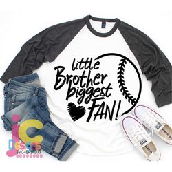 little brother svg, baseball svg biggest fan printable sublimation shirt design softball t ball sport team sibling cut f