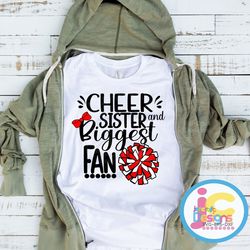 cheer sister svg, biggest fan cheer svg, i'll always be your biggest fan cut file, little big sister cheerleader, megaph