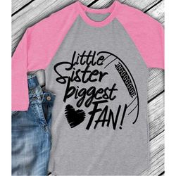 football sister svg, little sister biggest fan, football svg, girl shirt svg, heart on field svg, eps, dxf png cricut &