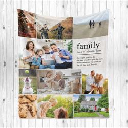 Family Photo Blanket, Photo Collage Blanket, Home Decor, Gift from Daughter Gift for Mom, Gift For Wedding, Soft Fluffy
