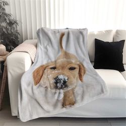 Custom Pet Photo Blanket, Super Soft Blanket with Photos Collage, Best Friends Special Memory Custom Blanket, Pet Lover