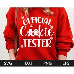 Official Cookie Tester svg, Cookie svg, Happy Christmas svg, Kids Shirt Design, Holiday Baking Team svg, dxf, png, eps,