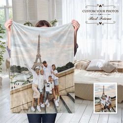 Custom Photo Blanket, Custom Sizes Baby Blanket, Soft Plush Minky Blanket, Photo Collage Blanket, Mothers Day Warm Gift,