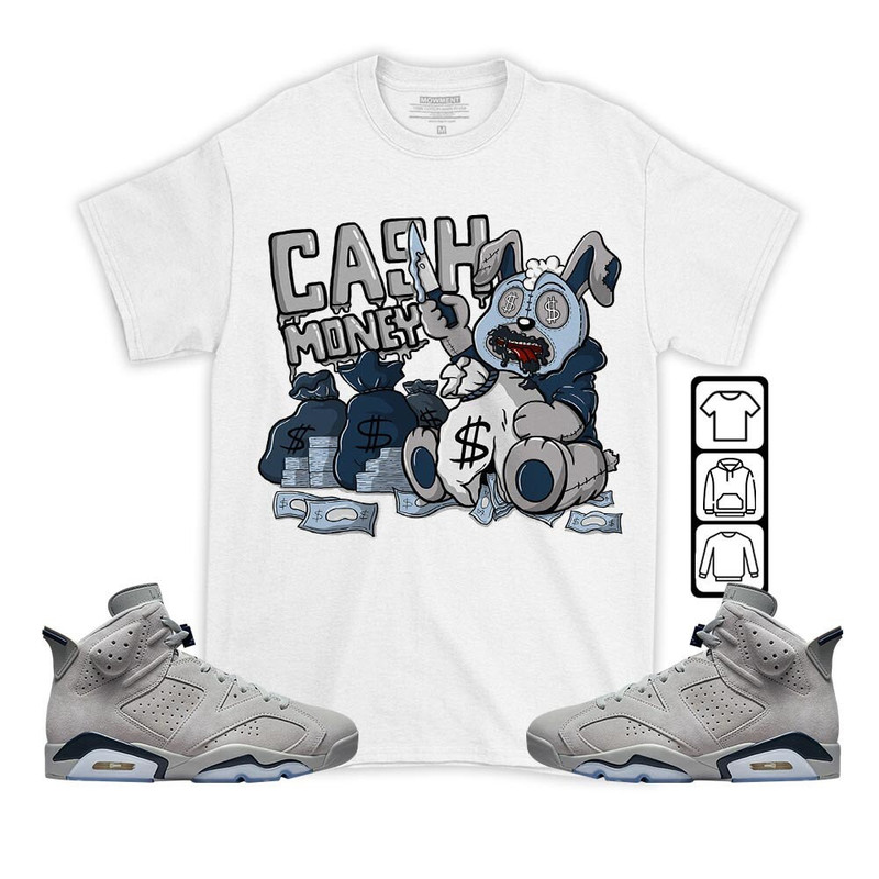 Cash Money Bear Unisex Sneaker Shirt Match Georgetown 6s Tee, Jordan 6 Retro Georgetown T-Shirt, Hoodie, Sweatshirt - 1.jpg