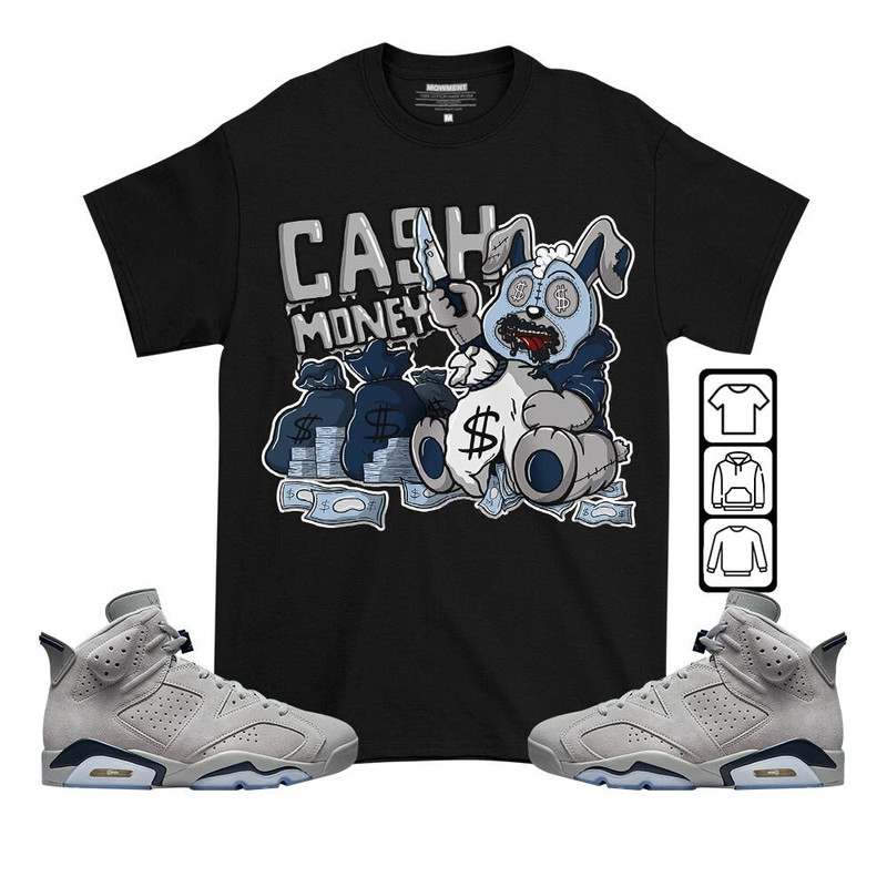 Cash Money Bear Unisex Sneaker Shirt Match Georgetown 6s Tee, Jordan 6 Retro Georgetown T-Shirt, Hoodie, Sweatshirt - 2.jpg