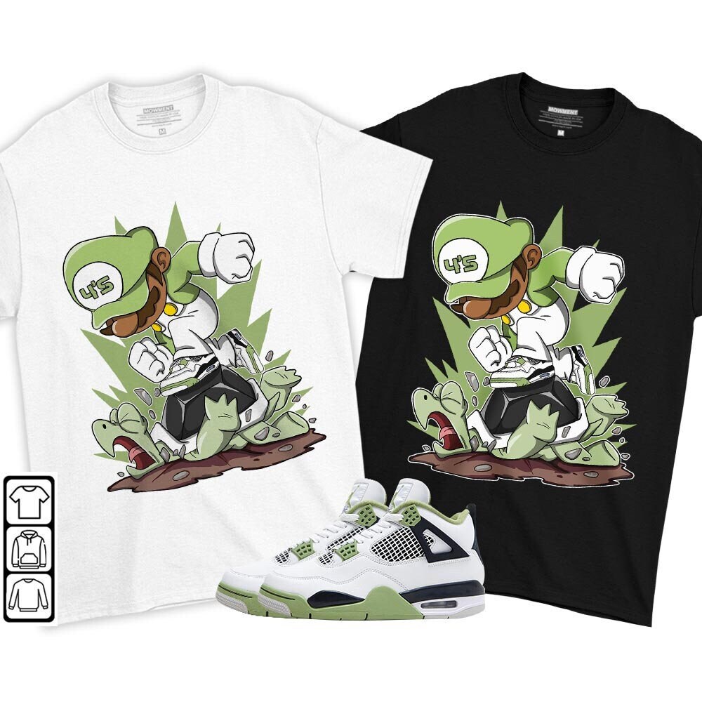 Game Crazy Unisex Sneaker Shirt Match Retro Oil Green 4s Tee, Jordan 4 Oil Green T-Shirt, Hoodie, Sweatshirt - 1.jpg