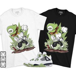 game crazy unisex sneaker shirt match retro oil green 4s tee, jordan 4 oil green t-shirt, hoodie, sweatshirt