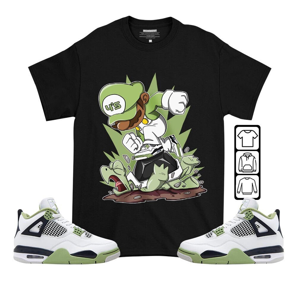 Game Crazy Unisex Sneaker Shirt Match Retro Oil Green 4s Tee, Jordan 4 Oil Green T-Shirt, Hoodie, Sweatshirt - 2.jpg
