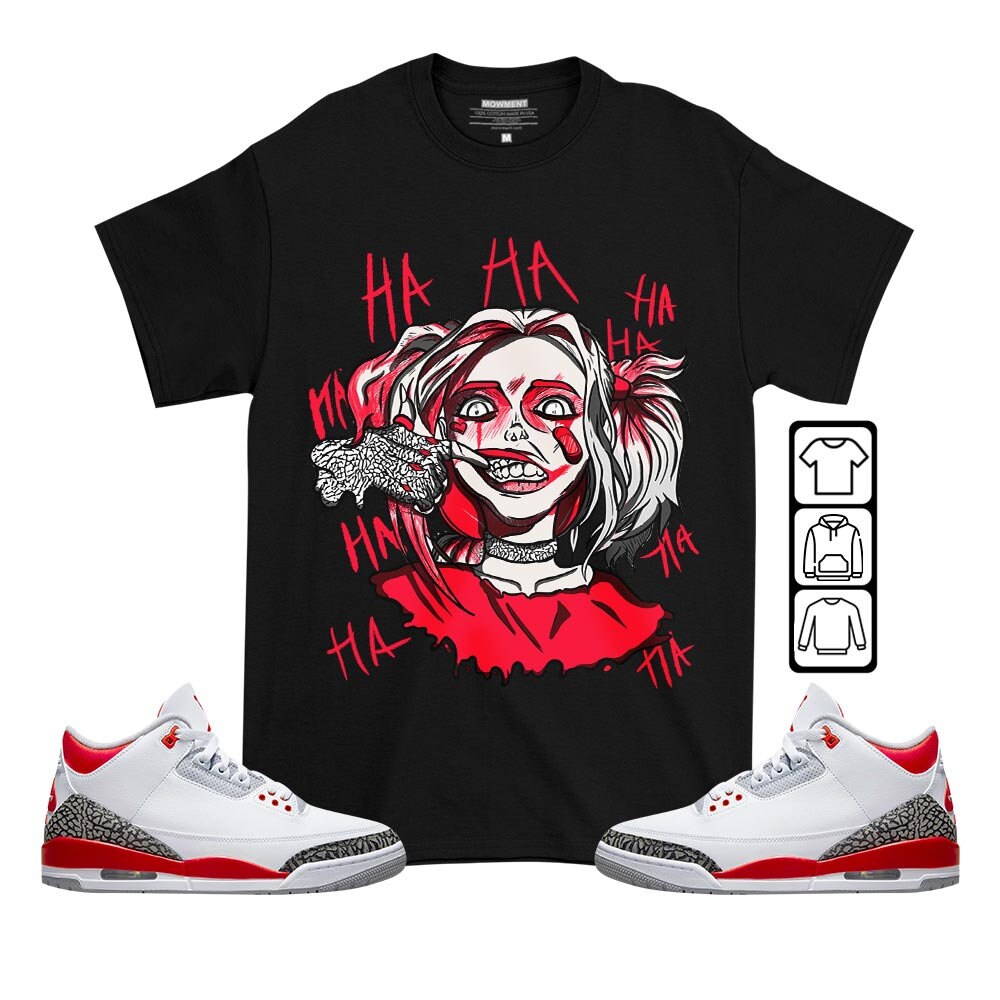 Harley Quinn Unisex Sneaker Shirt Match Fire Red 3s Tee, Jordan 3 Retro Fire Red T-Shirt, Hoodie, Sweatshirt - 2.jpg