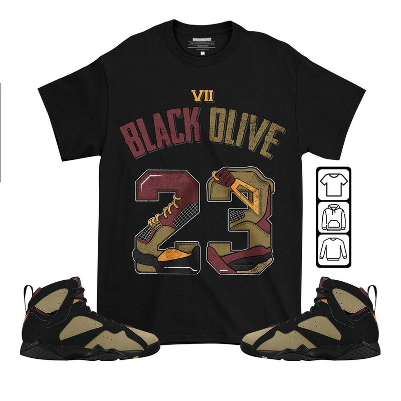 Number 23 Dirty Unisex Sneaker Shirt Match Black Cherrywood 7s Tee, Jordan 7 Black Olive T-Shirt, Hoodie, Sweatshirt - 2.jpg