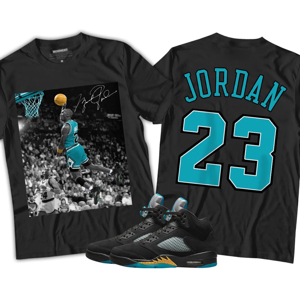 Number 23 Goat Unisex Sneaker Shirt Match 2023 Retro Aqua 5s Tee, Jordan 5 Aqua T-Shirt, Hoodie, Sweatshirt - 1.jpg
