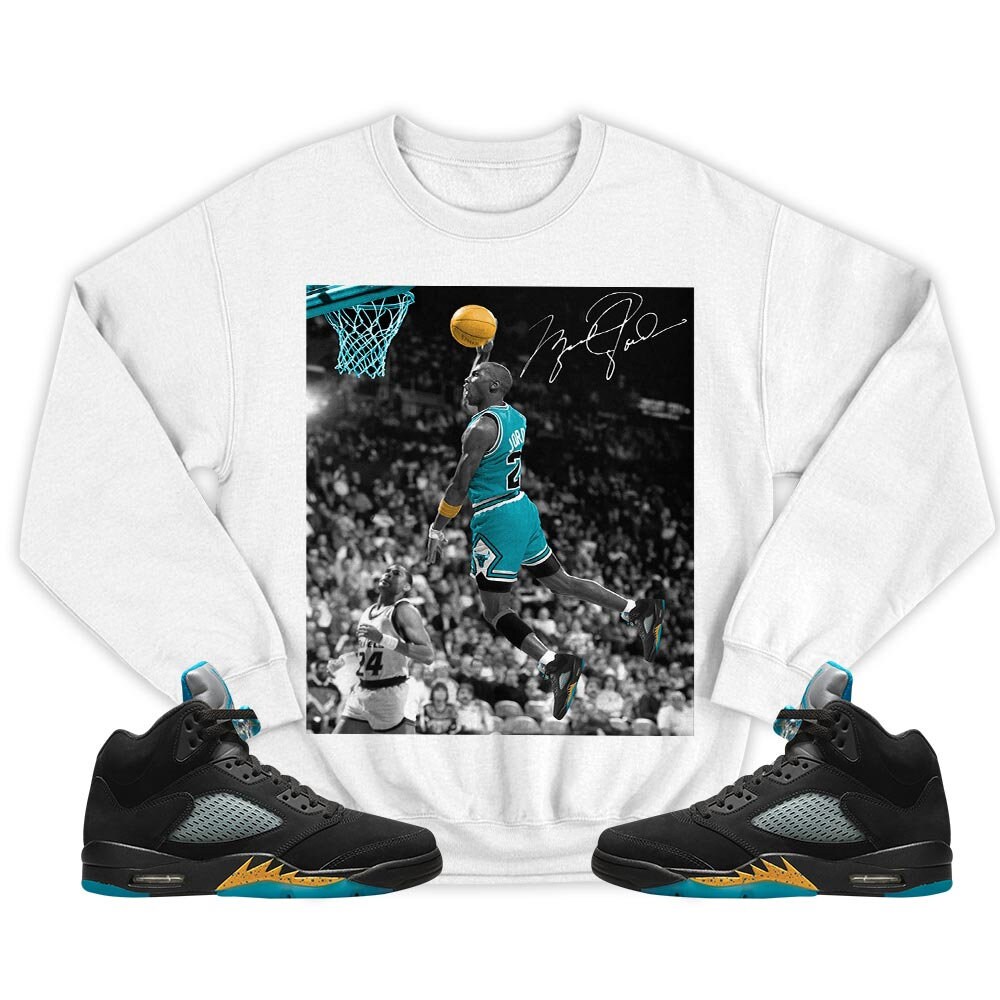 Number 23 Goat Unisex Sneaker Shirt Match 2023 Retro Aqua 5s Tee, Jordan 5 Aqua T-Shirt, Hoodie, Sweatshirt - 5.jpg