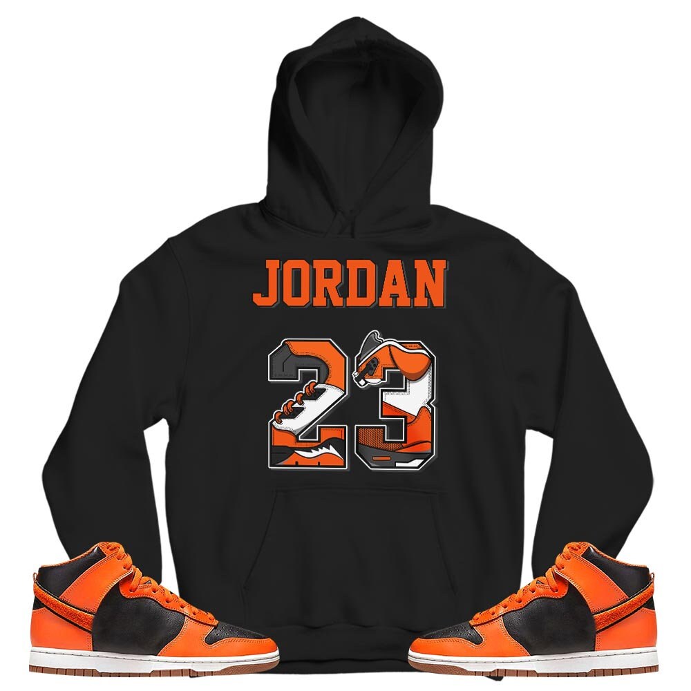Number 23 JD Unisex Sneaker Shirt Match Dunk Black Orange Tee, Dunk High GS Safety Orange T-Shirt, Hoodie, Sweatshirt - 3.jpg