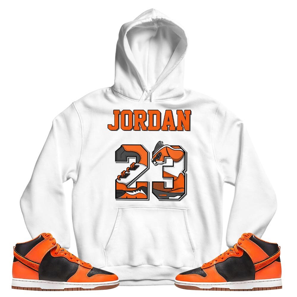 Number 23 JD Unisex Sneaker Shirt Match Dunk Black Orange Tee, Dunk High GS Safety Orange T-Shirt, Hoodie, Sweatshirt - 4.jpg
