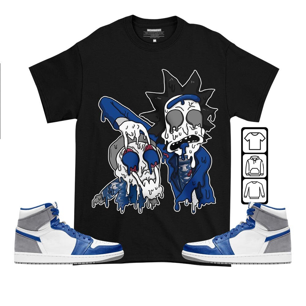 Rick And Drip Unisex Sneaker Shirt Match True Blue 1s Tee, Jordan 1 High OG True Blue T-Shirt, Hoodie, Sweatshirt - 2.jpg