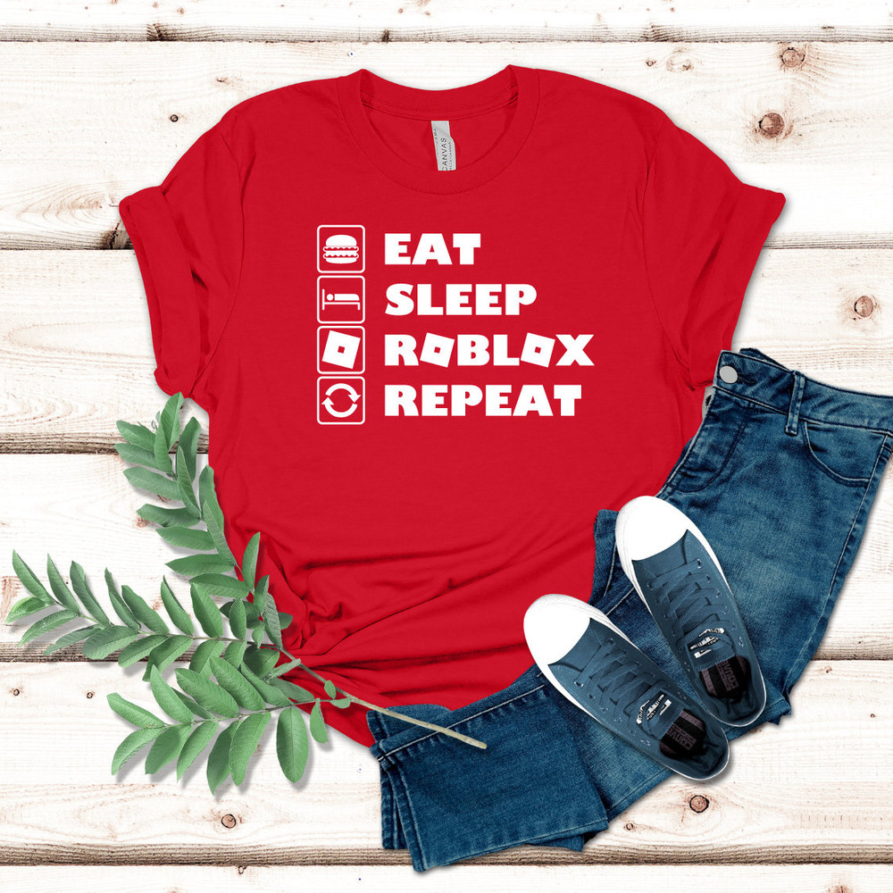 Eat Sleep Roblox Repeat Shirt, Shirt for Him, Gift for Him, Gamer Shirt, Eat Sleep Repeat Shirt, Roblox Shirt, Summer Holiday Gift - 3.jpg