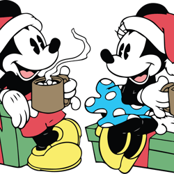 Mickey And Minnie Mouse Christmas Clipart, Mickey Mouse Christmas Svg, Mickey Mouse Png, Christmas Svg, Png, PDF, EPS