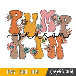 pumpkin season png, groovy fall retro, pumpkin season png, groovy fall, retro pumpkin, fall retro, flowers doodle font,