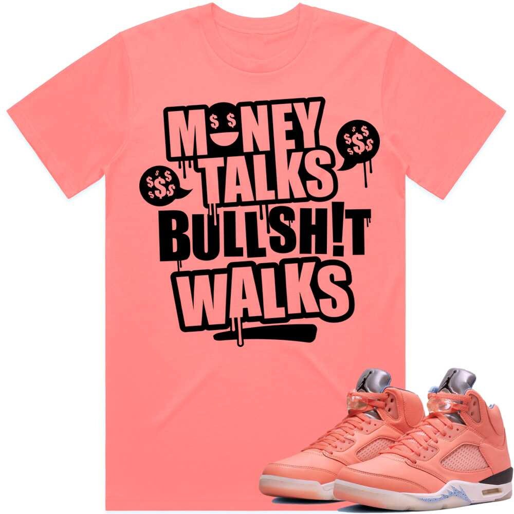 Jordan Retro 5 DJ Khaled Crimson Bliss 5s Sneaker Shirt to Match MONEY TALKS - 1.jpg