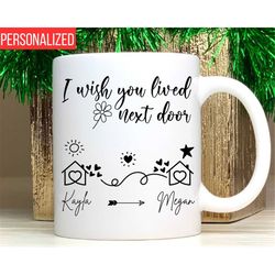 two friend friendship gift, best friend gift, bestie name gifts, long distance bff friend, unique cute gift, best friend