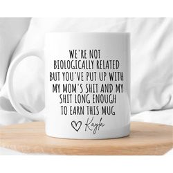 personalized step dad gift for step dad mug, bonus dad step fathers day gift from daughter son kids, funny stepdad birth