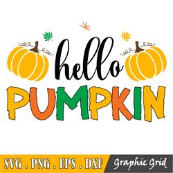 Hello Pumpkin Sublimation Png, Svg, Hello Pumpkin Png File For Dtg Printing, Fall Sublimation Designs Downloads, T-Shirt