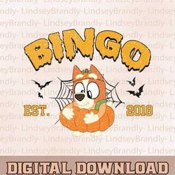 bingo bluey halloween png, bluey halloween est 2018 png, bluey trick or treat png