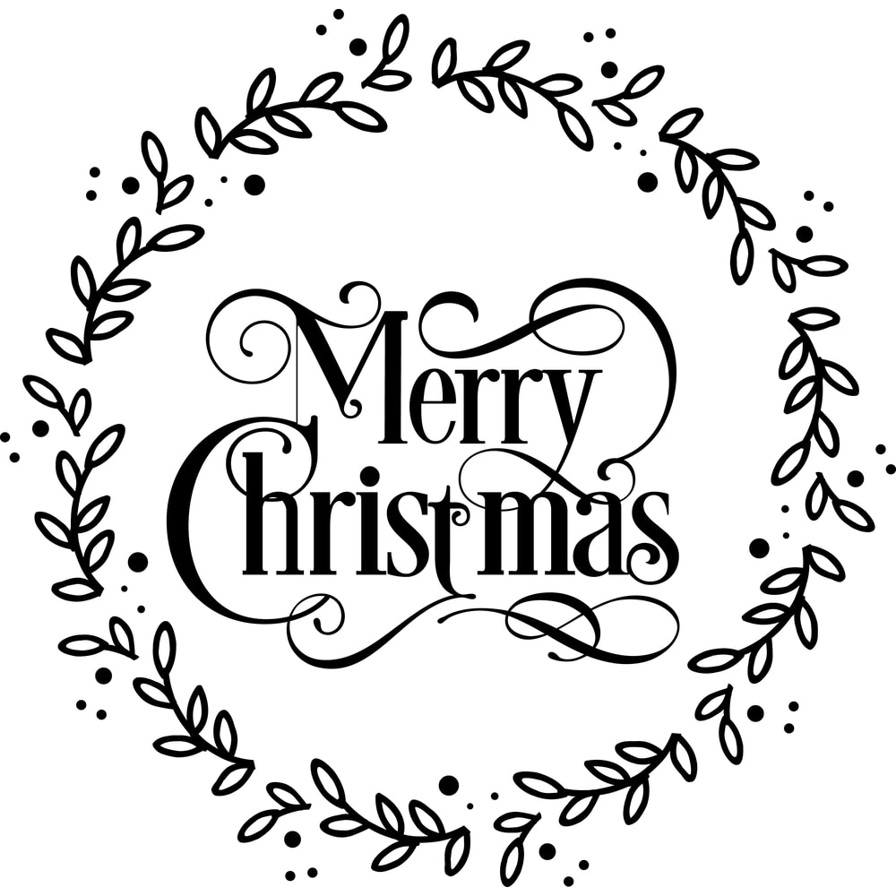 Merry Christmas - round frame all black.png