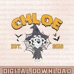 chloe bluey halloween png, bluey halloween est 2018 png, bluey trick or treat png