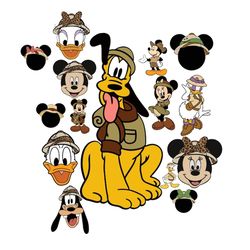 Safari Mickey svg, Mickey safari, safari hat svg, mickey svg, mickey and friends safari,  mouse characters svg, svg file