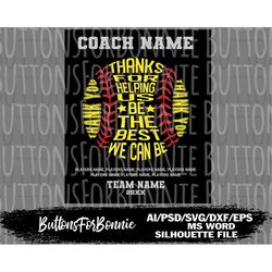 softball svg, template, softball coach, coach gift, softball shirt svg, cut file, iron on, cricut, name, softball player