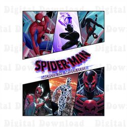 spider-man across the spider-verse characters png, black spider-man png, spider man 2023 svg, miles morales png, digital