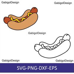 Hot Dog SVG, Hot Dog Cut File, Hot Dog Clipart, Hot Dog Download, Digital Download, Instant Download