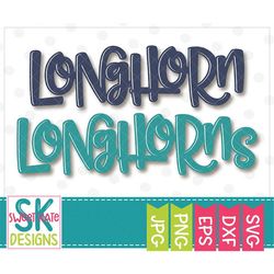 longhorn, longhorns, svg, dxf, eps, png, htv, heat transfer vinyl, cricut explore, silhouette cameo, sports, football, s