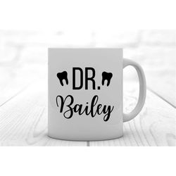 personalized custom dentist mug, personalized dentist with name, dentist gift, new dental graduate, dentist christmas gi