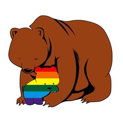Mama Bear With Rainbow Cub svg, LGBTQ Baby Svg, Gay Pride svg, Gay svg, Gay child svg, Rainbow svg, equality svg, LGBTQ