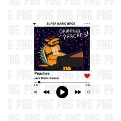 super-mario peaches peaches peaches song png svg, princess peach png, luigi png, kid game digital download