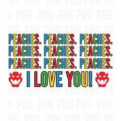 super-mario peaches peaches peaches song png svg, princess peach png, luigi png, gaming kid digital download