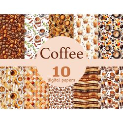 Coffee Digital Paper | Espresso Patterns