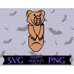 bear totem svg, easy cut file for cricut, layered by colour