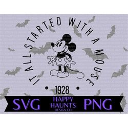 started with a mouse svg, easy cut file for cricut, layered by colour