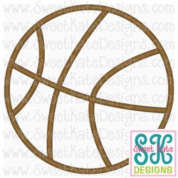 Basketball Applique Machine Embroidery File 3 sizes Instant Download with SVG cut file